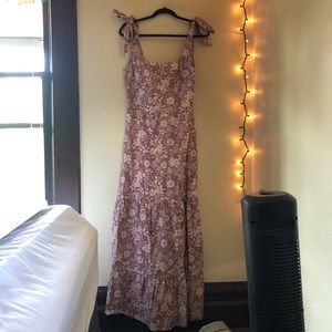 Free People Floral Square Neck Maxi Dress